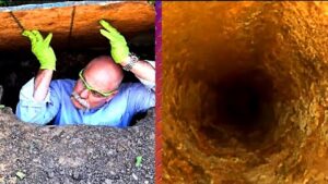 Leak Pro technician inspecting a sewer line while camera inspection reveals buildup inside the underground pipe